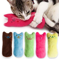 Cat Grinding Catnip Toys Funny Interactive Plush Cat Toy Pet Kitten Chewing Toy Claws Thumb Bite Cat Mint for Cats Teeth Toy Cat