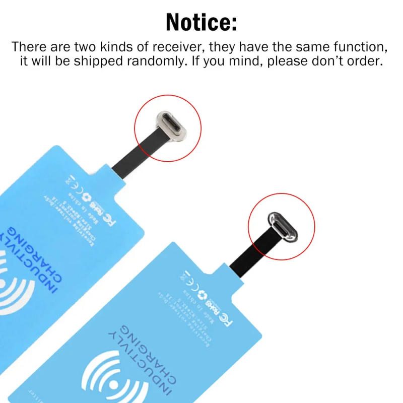 Description Picture 2 of itemQi Wireless Charging for Xiaomi Poco F5 F4 F3 M3 M4 M6 Pro X3 NFC X4 X5 Pro Wireless Charger with USB Type-C Receiver Adapters