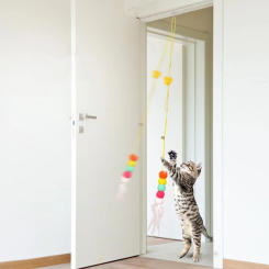 Interactive Cat Toy Hanging Door Simulation Automatic Caterpillar Cat Scratch Toy Funny Toys with Bell Toy for Kitten Playing