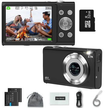 2.7K Digital Camera Autofocus Vlogging Camera HD 48MP with 2.8