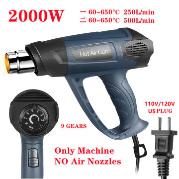 Heat Guns,2000W 110V Fast Heat/Overload Protection/Heavy Duty Hot Air Gun Kit Variable Temperature Control Overload Protection