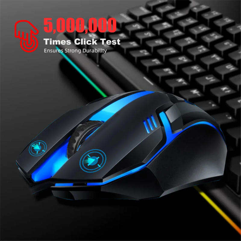 Description Picture 3 of itemBusiness office Desktop laptop office light up eat chicken game mouse 5500dpi colorful esports mechanical mouse for PC laptop