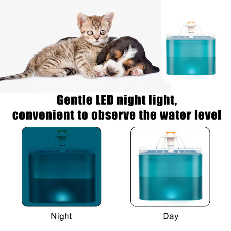 Description Picture 6 of itemPet Water Dispenser with Recirculate Filtring Cat Drinking Fountain USB Charging for Fresh Water with LED Lighting Automatic