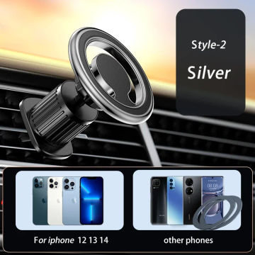 Magnetic Car Phone Holder Universal Vent Magsafe Ring Car MountFit for iPhone 14 13 12 Pro  Plus Mini MagSafe Case All Phones