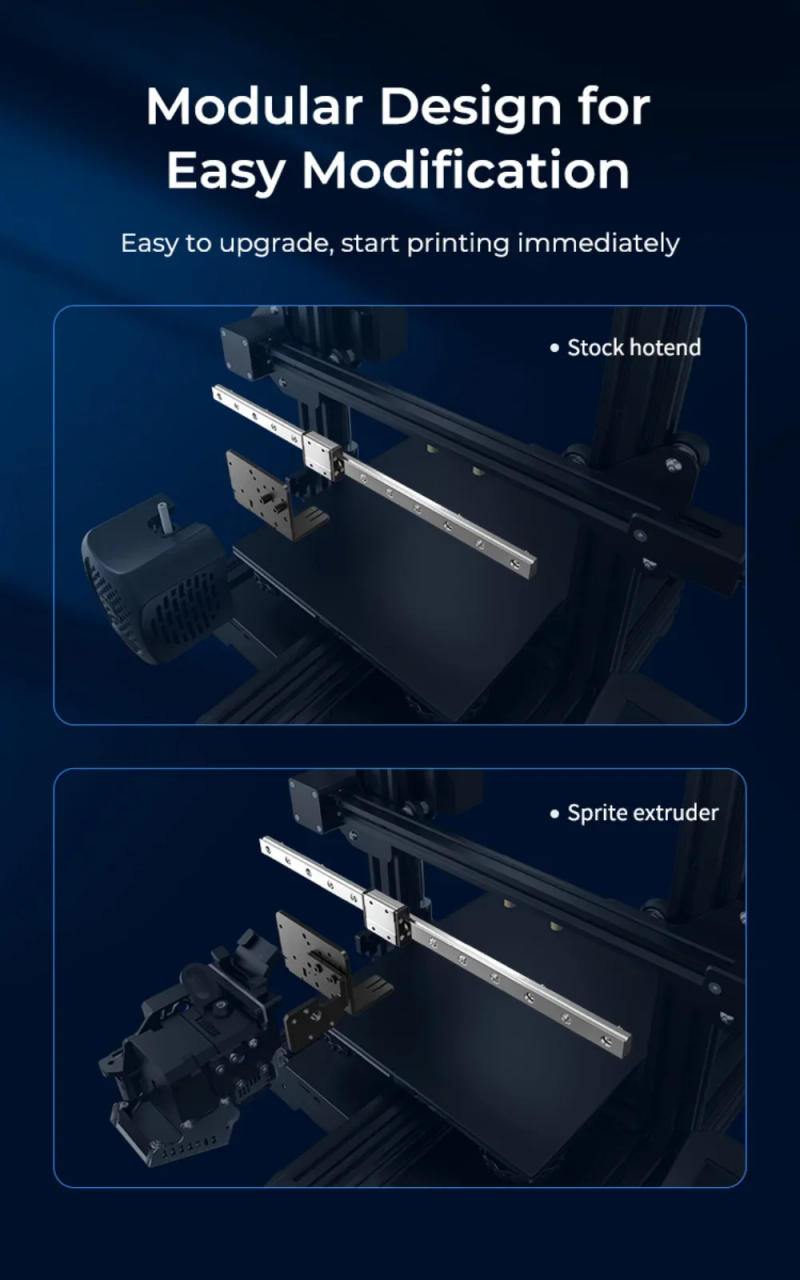 Description Picture 4 of itemCreality Ender 3 X-axis MGN12C Linear Rail Guide Kit with Fix Plate Mount Bracket Support Sprite Pro Kit for Ender-3/3 Pro /3 V2