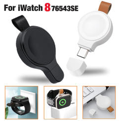 Mini Portable Magnetic Wireless Charger For Apple Watch 8 7 6 5 4 SE 3 USB-C Charging Dock For iWatch 44mm/40mm Charge Bracket
