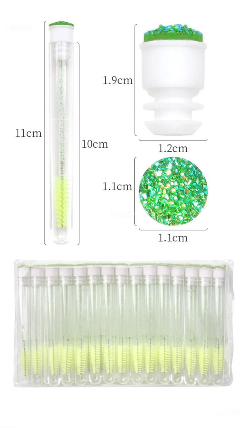 Description Picture 4 of itemCute 1pc Disposable Eyelash Brush Crystal Eyelash Brush With Dust-proof Tube Eyebrow Comb Makeup Brush Beauty Cosmetic Tools