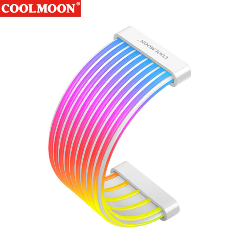Description Picture 6 of itemFlexible Light Bar for COOLMOON Neon Line 8Pin/24Pin ARGB Bendable Chassis Streamer Multifunctional DIY for Power Supply Unit