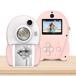 Instant Camera for Chirldren Kids Camera Printer Thermal Paper Roll 1080P Video Inkless Photo Camera Birthday Chirstmas Gift Toy