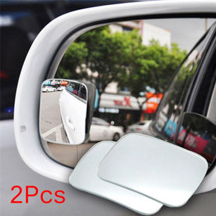 2Pcs Frameless Blind Spot Car Rear View Mirror 360 Degree Rotation Auto Rearview