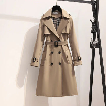 Coats and Jackets Women Autumn Mid Length Trench Coat Korean Fashion Women Coat Winter Clothes Women Belt Trench Coat for Women
