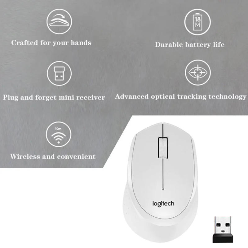 Description Picture 5 of itemLogitech M330 Wireless Mouse 3Buttons 2.4GHz USB Wireless Mouse 1000DPI Optical Mouse Adjustable for Office Desktop Laptop Mouse