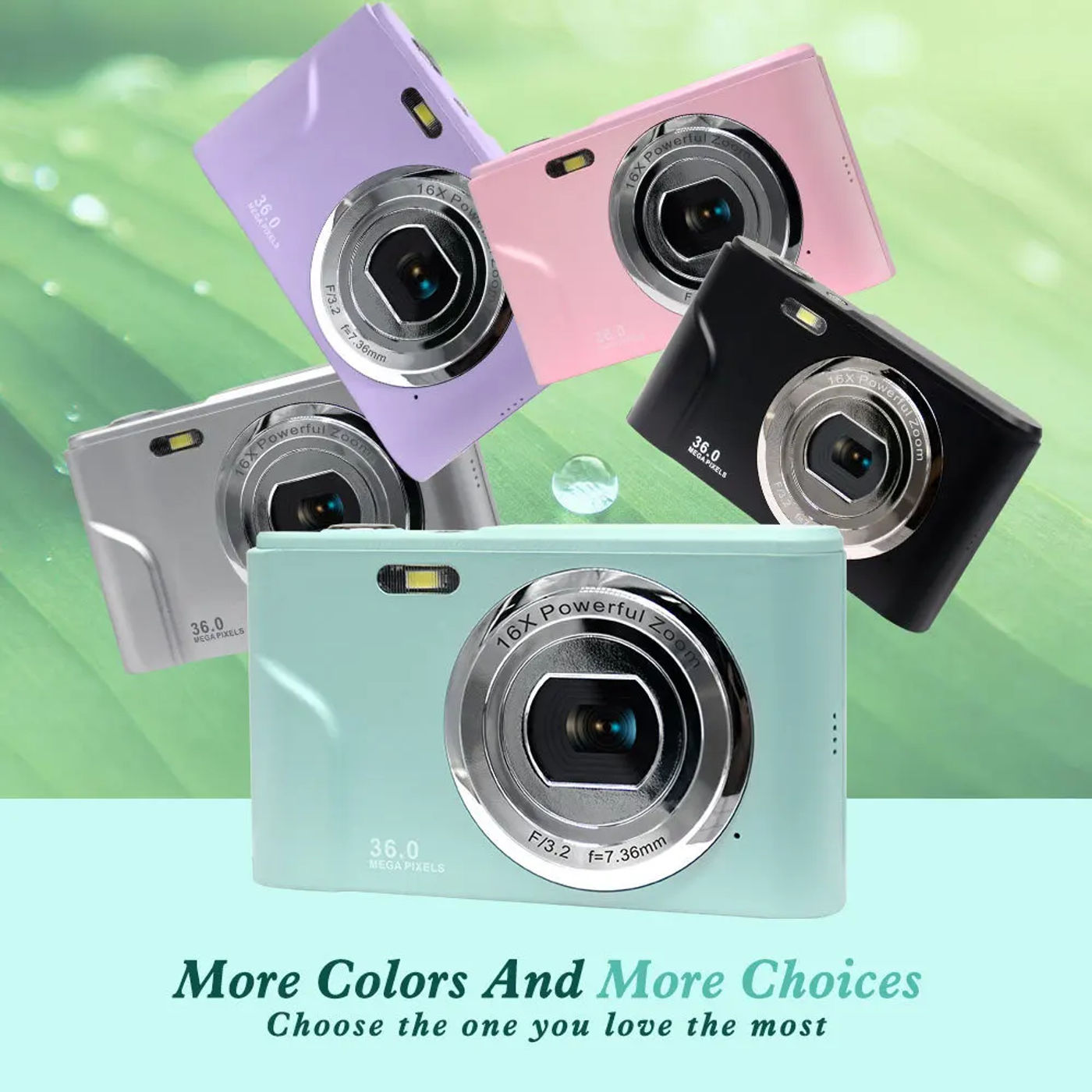 Description Picture 3 of itemDigital Camera 1080P FHD Mini 36MP LCD Screen Rechargeable Compact Camera with 16X Digital Zoom YouTube Vlogging for Kids,Adult