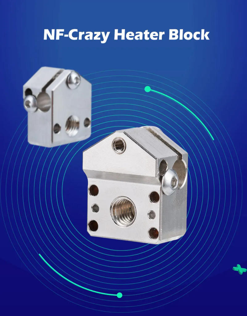 Description Picture 3 of itemUpgrade Top Quality Copper NF-Crazy Heater Block for 3D Printer NF-Crazy Hotend For Ender 3 Pro Alfawise