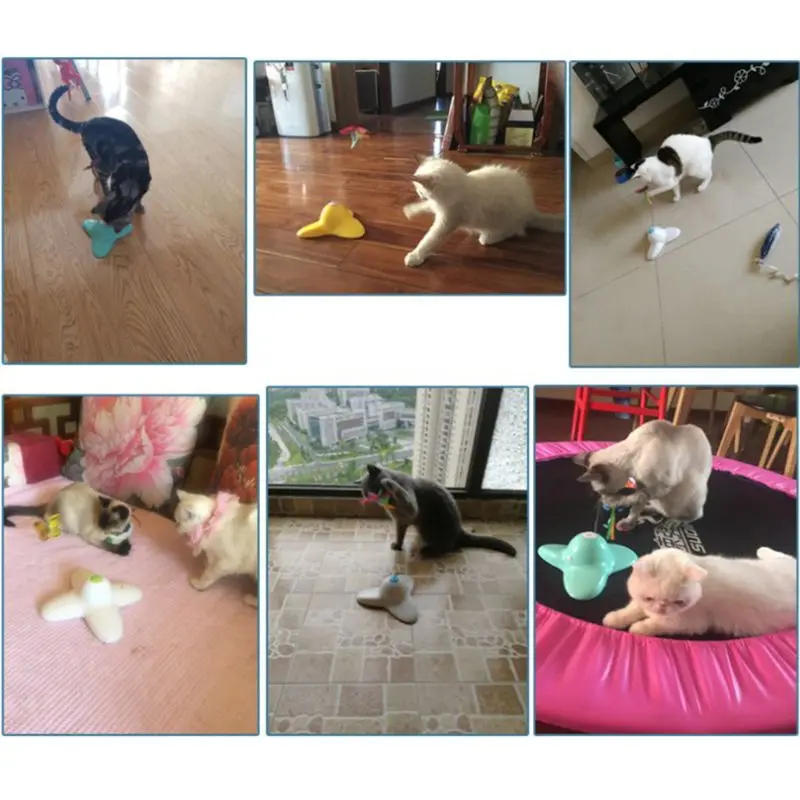 Description Picture 4 of item3Pcs Funny Cat Toy Butterfly Kitten Electric Flutter Rotating Butterfly Refills Cat Teaser Toy Replacement S18 20 Dropship