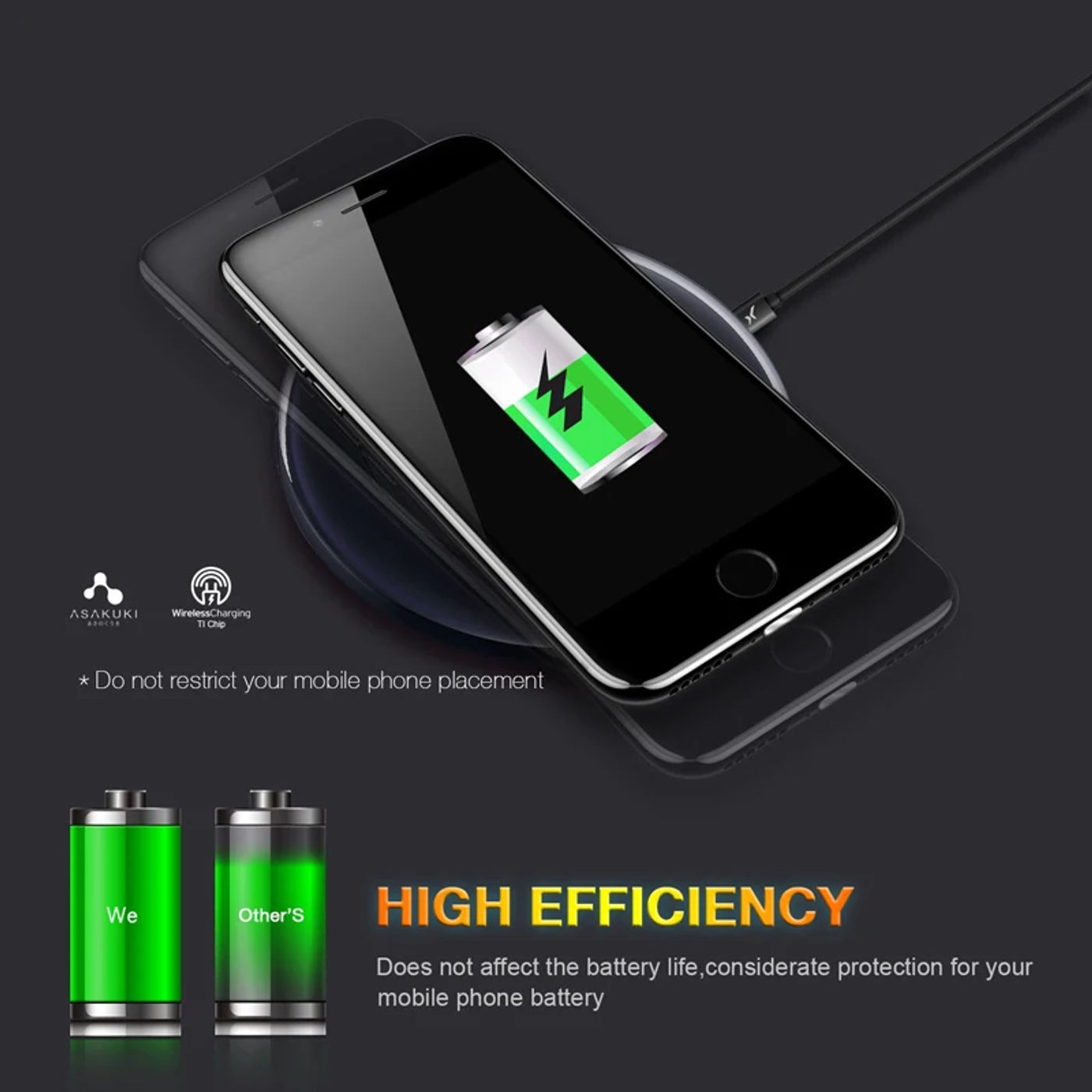 Description Picture 6 of itemNNBILI QI Wireless Charger Receiver For iPhone 5 5s 6 7 Plus Universal Wireless Charging Receiver for Micro USB Type-C Phone
