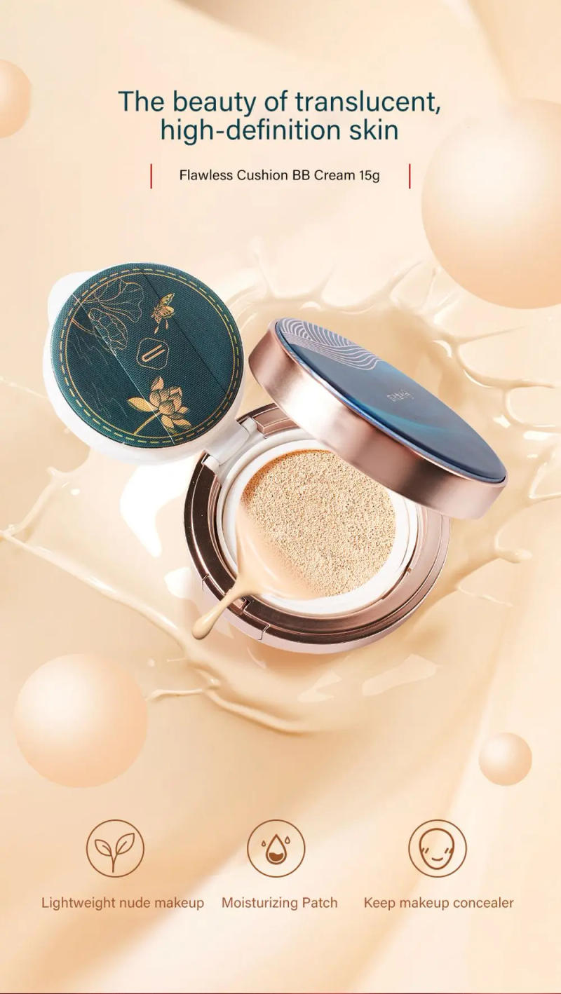 Description Picture 5 of itemLAIKOU 8PCS Jade MakeUp Sets BB Cream Concealer Eyeliner Mascara Eye Shadow Eyebrow Pencil Lipstick Loose Powder Cosmetic Sets