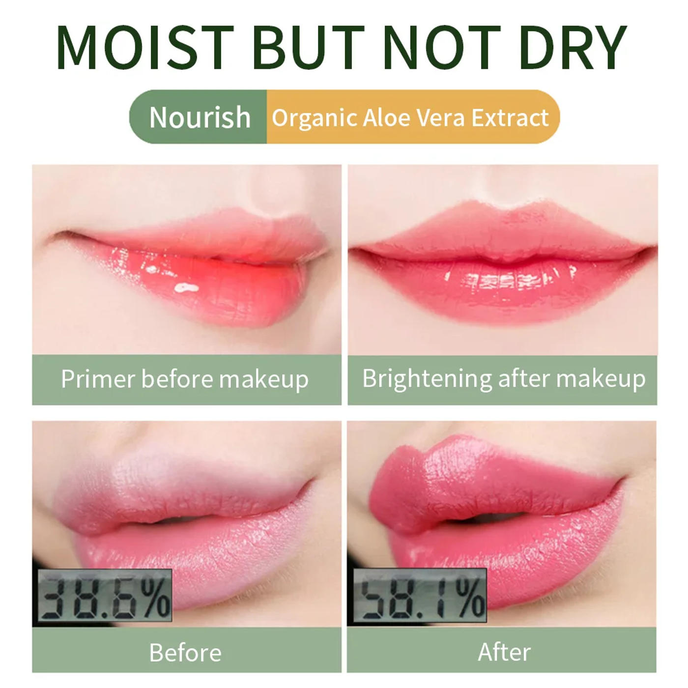 Description Picture 6 of item1PC Aloe Vera Essence Lipstick Color Changing Lip Balm Lipgloss Long Lasting Moisturizing Waterproof Temperature Change Lip Balm
