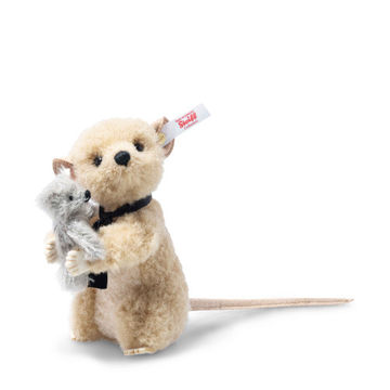 Richard Steiff Mouse with Mini Teddy Bear, 5 Inches, EAN 007088