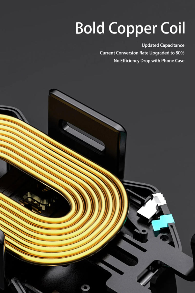 Description Picture 3 of item15W Fast Car Wireless Charging Stand for DOOGEE S99 S100 Car Phone Holder Qi Wireless Charger Pad for Doogee S100 S99