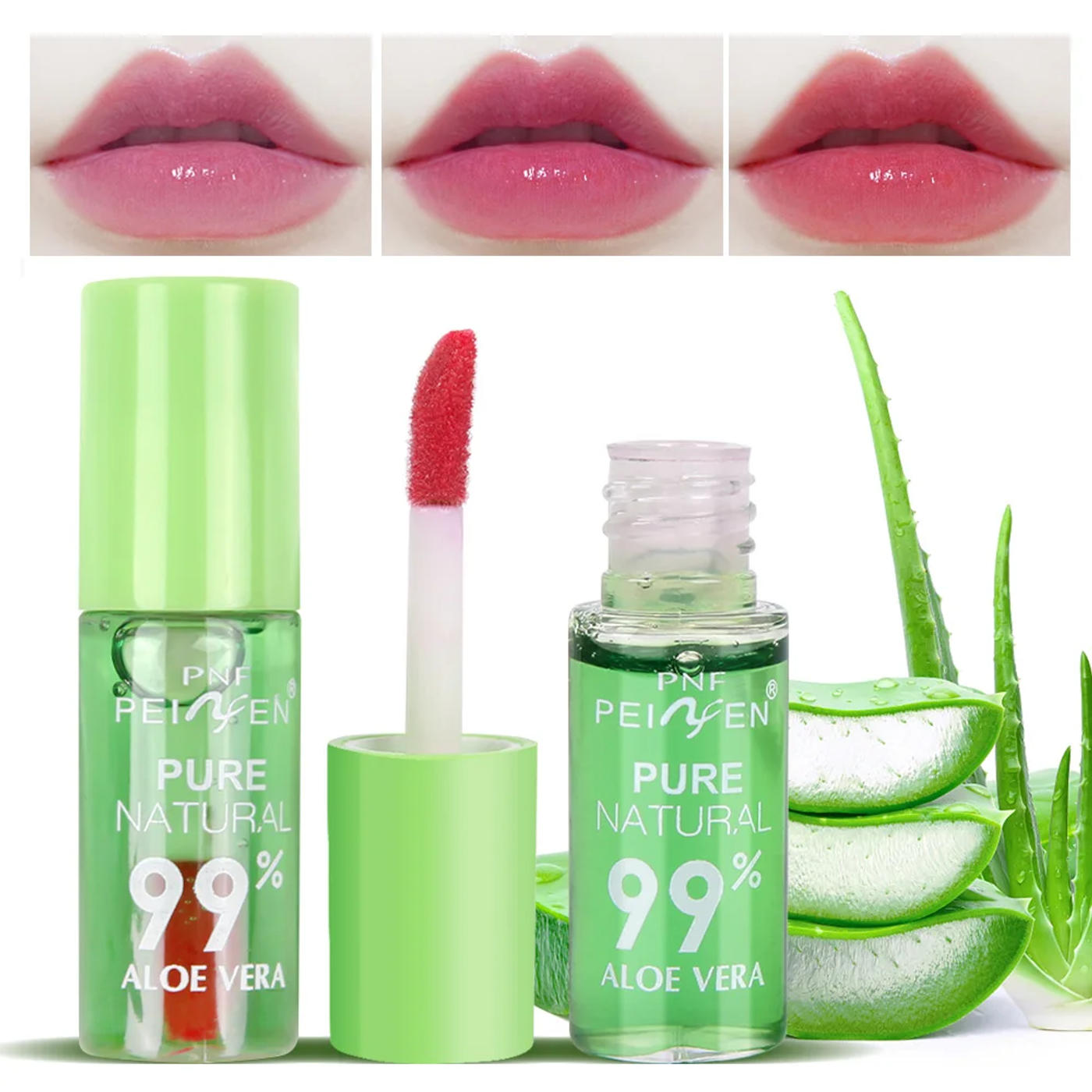 Description Picture 3 of item1PC Aloe Vera Essence Lipstick Color Changing Lip Balm Lipgloss Long Lasting Moisturizing Waterproof Temperature Change Lip Balm
