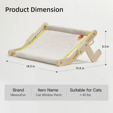 Mewoofun Cat Window Perch Winter Season Mat Easy Washable Quality Fabric 40 Lbs Hot Selling Hammock Hanging Bed for Pet