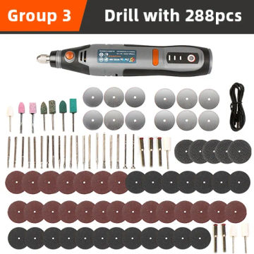 21000rpm USB Cordless Rotary Tool Dremel Mini Drill Engraving Pen Electric USB Mini Wireless Drill with Accessories DIY Set