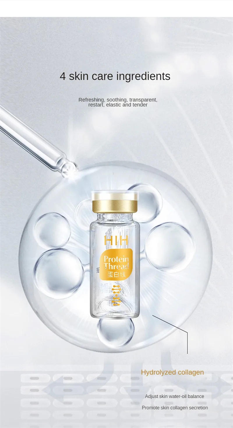 Description Picture 4 of item1/3/5PCS Instant Lift Collagen Protein Thread Set Face Filler Absorbable Thread Firming Silk Fibroin Line Carving Anti-aging