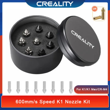 CREALITY New K1 Nozzle Kit  Copper Alloy/Hardened Steel Support 600mm/s High-speed Printing Speed for K1/K1 Max/CR-M4 3d Printer