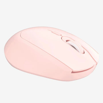 Wireless Mouse 2.4G with USB Receiver Portable Computer Mouse for PC Tablet Laptop (Pink)