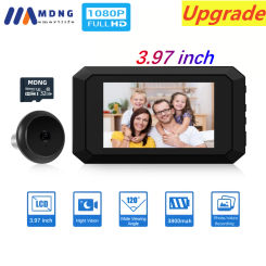 3.97 Inch Video Digital Peephole Door Viewer Camera Color Night Vision Photo Recording Digital Magic Eye Electronic Viewfinder