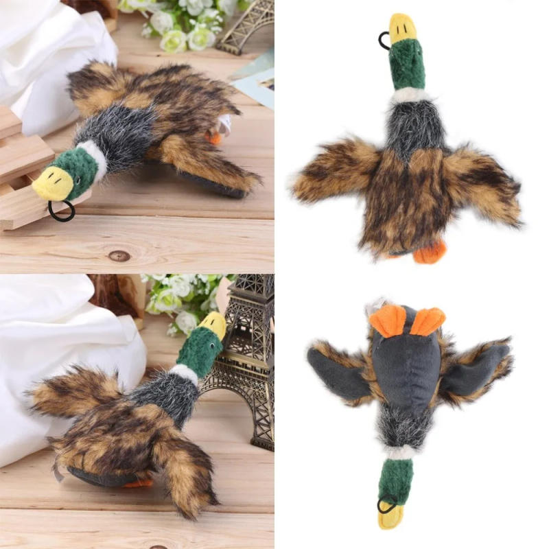 Description Picture 3 of item2022 Classic Pet Dog Toys Stuffed Squeaking Duck Dog Toy Plush Puppy Honking Duck for Dogs pet chew squeaker squeaky Toy