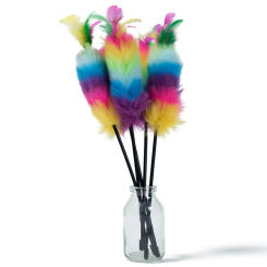 Cat Toys Cat Wand Colorful Interactive Feather Cat Teaser Stick Training Toys For Cats Kitten Puppy Pet Supplies Random Color