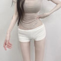 Tight Thin WOMENGAGA Super Sexy Shorts Sporty Elastic Casual Korea Hot Short Fashion Sweet Girl Female 2022 Summer Panties 6LC2