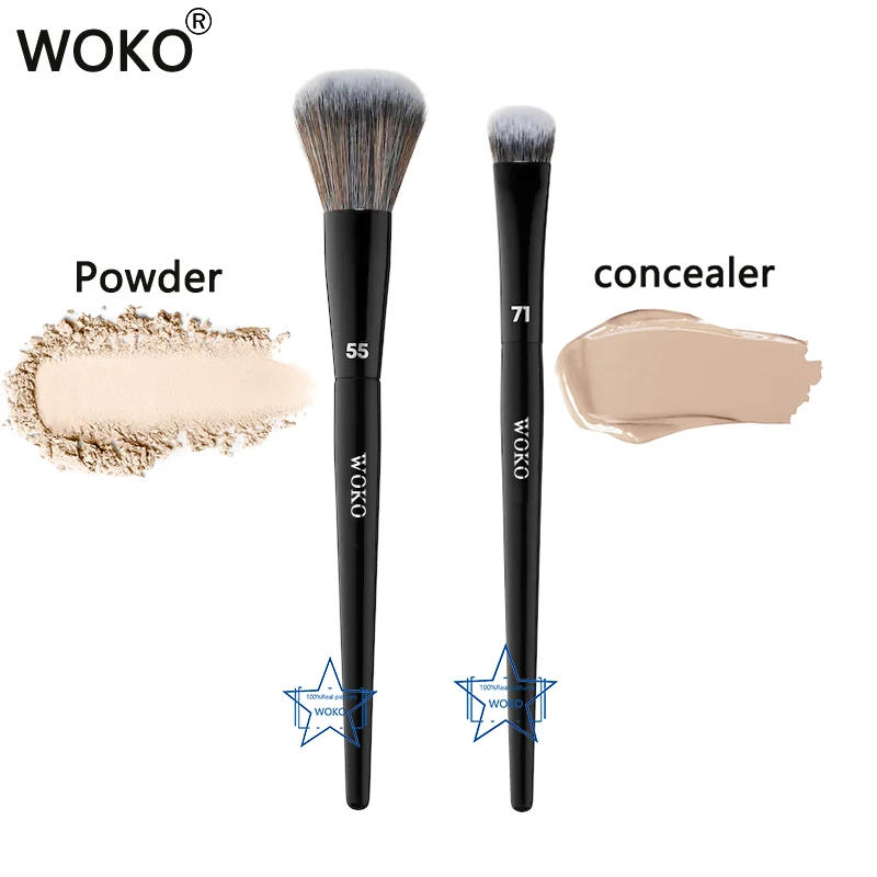 Description Picture 4 of item57 PRO Concealer Blending Brush Liquid Concealer Buffer Brush PRO 71 Professional Angle Shadow Cream Concealer Makeup Brush