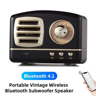 HM11 Portable Vintage Wireless Bluetooth Subwoofer Speaker Music Loudspeaker