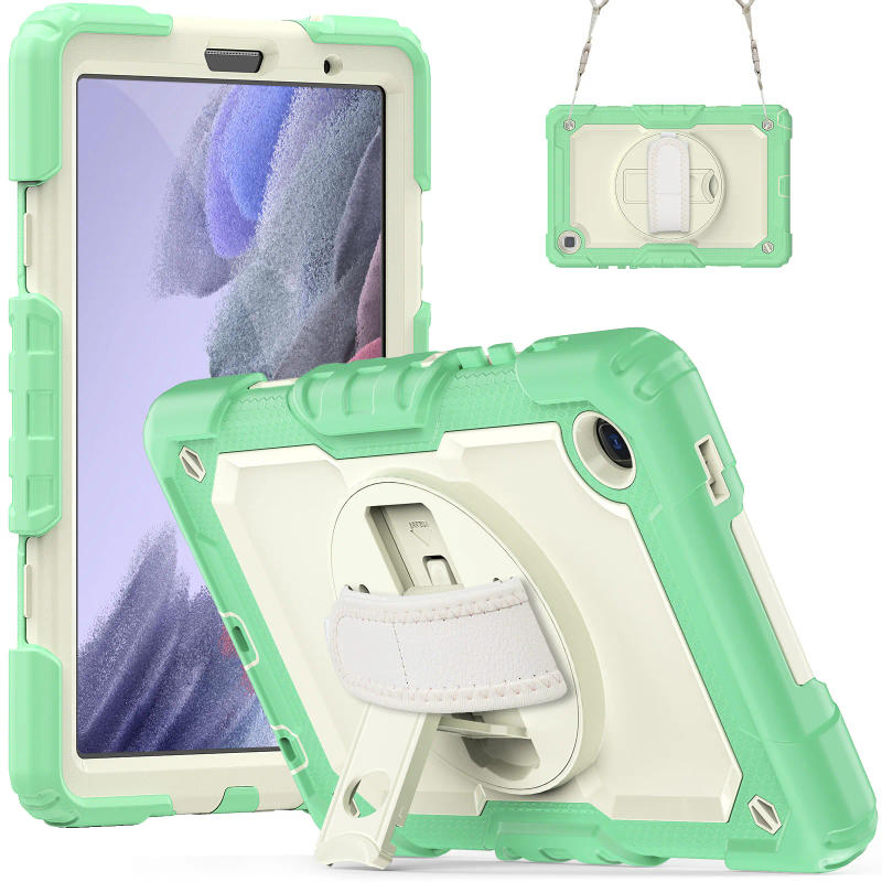 Description Picture 5 of itemKids Proof Silicone Tablet Case For Samsung Galaxy Tab A7 Lite 2021 T220 T225 Shockproof Cover With Rotation Hand Strap Case