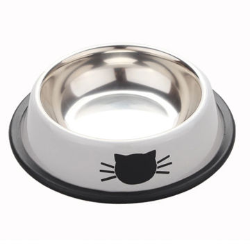 Stainless Steel Pet Cat Bowl Kitten Puppy Dish Bowl Non-Skid for Small Dogs Cats