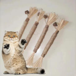 Hot Pure Natural Pet Cat Wooden Polygonum Stick Cat Tooth Cleaning Silvervin Stick Cane Pet Supplies Toys