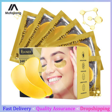 20 Pairs/Set 24K Gold Collagen Eye Patch Dark Circles Wrinkle Remover Anti-Aging Fine Lines Skin Care Moisturizing Eye Bags Mask