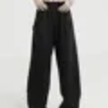 Zoki Fashion Bf Oversize Sweatpants Streetwear High Waist Women Loose Y2K Wide Leg Pants Korean Vintage Pockets Casual Trousers