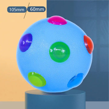 Dog Toy Glowing Ball LED Puppy Balls Flashing Elastic Ball Toy Pet Color Light Ball Interactive Toys For Cats Small Dogs Child