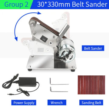 Belt Sander Grinder Adjustable Angle Belt Sander Machine Knife Cutter Edges Sharpener DIY Polishing Grinding 7 Speed Regulation