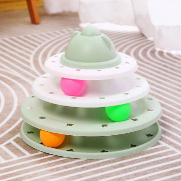 Pet toys cat tower cat track toys kitten four-layer turntable toy cat tunnel cats interactive fun toys cat supplies cat toy