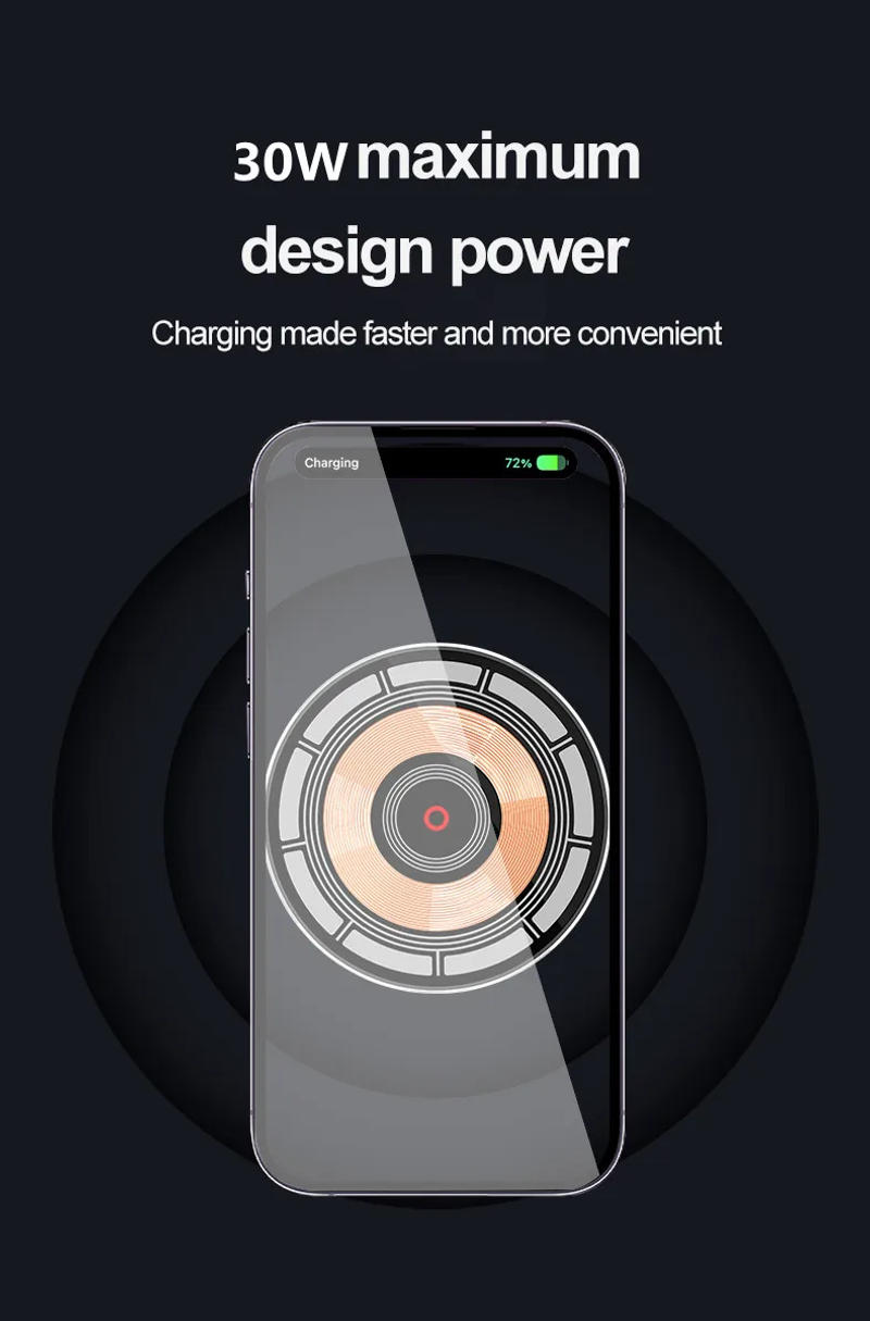 Description Picture 5 of item30W Magnetic Car Wireless Charger Air Vent Car Phone Holder Stand for iPhone 14 13 12 Pro Max Car Mount Fast Charging Station