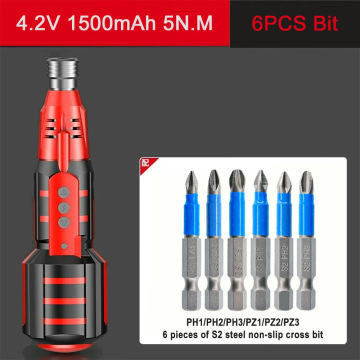 4.2V 1500mAh 5Nm Electric Screwdriver Household Wireless Handheld Cordless Screwdriver Rechargeable Small Lithium Battery Batch