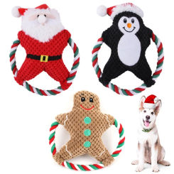 Christmas Dog Toy Bite-resistant Interactive Dog Toys Dog Teeth Grinding Toy for Small Medium Dogs Squeaky Puppy Toys