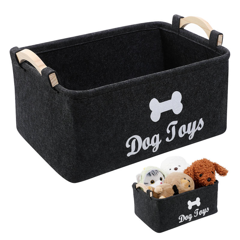 Description Picture 2 of itemStorage For Dog Supplies Organization And Storage Box Felt Storage Bins Collapsible Cube Basket Container Box for Leash
