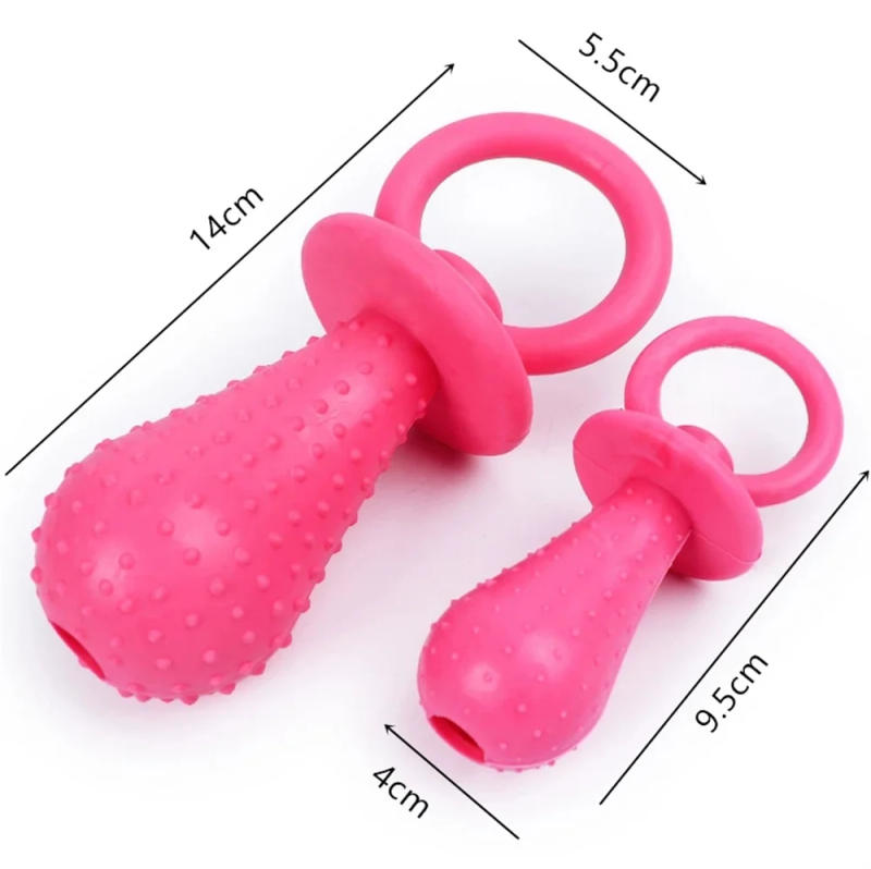 Description Picture 3 of item2022 New Pacifier Rubber Toys for Dogs Pet Cat Puppy Chew Toys Pets Dogs Pets Products Dog Games Sound Squeaker 4x9.5cm