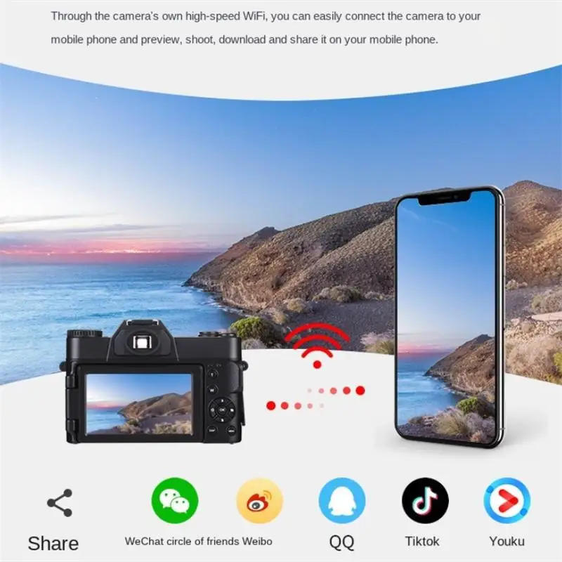 Description Picture 6 of itemMini Digital Camera 48mp 4k Vlogging Camcorder Compatible For Youtube 30fps Wifi 16x Zoom Video Cameras